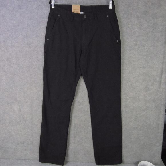 Eddie Bauer Pants Mens 32x34 Black Canvas Utility Workwear 1751319 Pockets - Picture 1 of 8